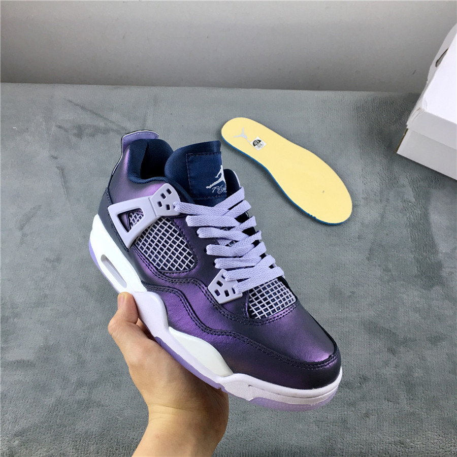 Women Air Jordan 4 Monsoon Blue Shoes